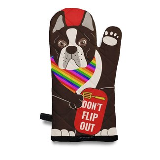 Naked Decor Boston Terrier - Don't Flip Out! Oven Mitt