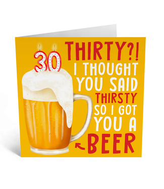 Central 23 Thirty Thirsty Beer card