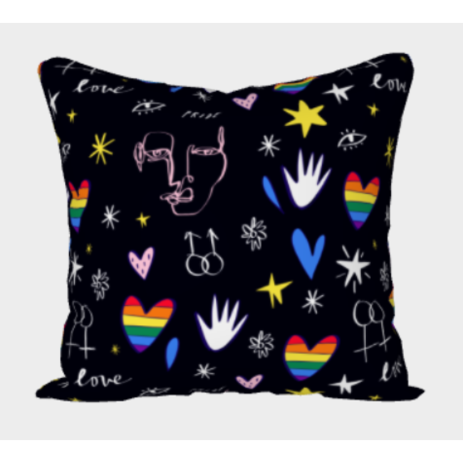 Ziya Blue Pillow Pride Love