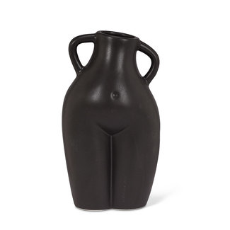 Abbott Feminine Body Vase 9"- Matte Black