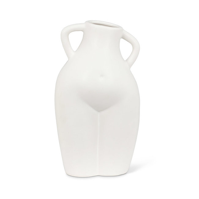 Feminine Body Vase 9"- Matte WHT