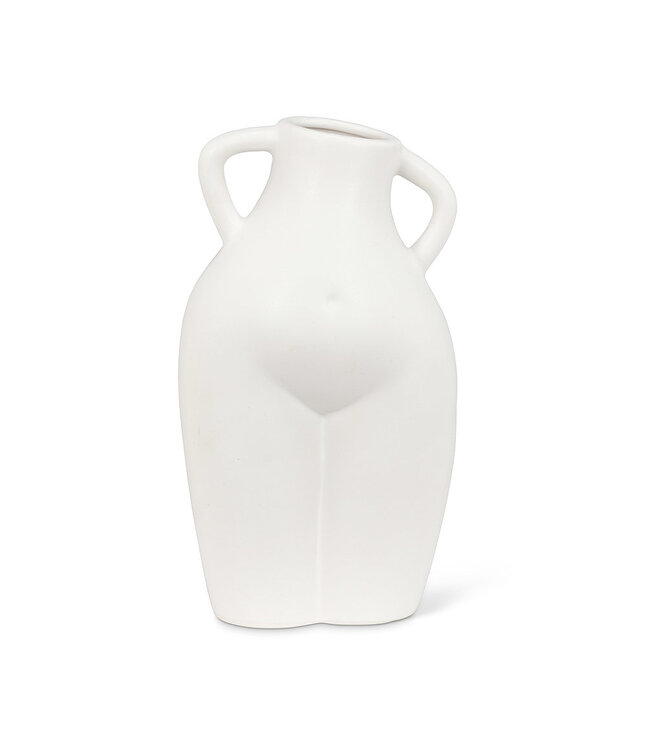 Feminine Body Vase 9"- Matte WHT