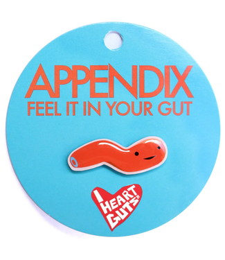 I Heart Guts Appendix Lapel Pin