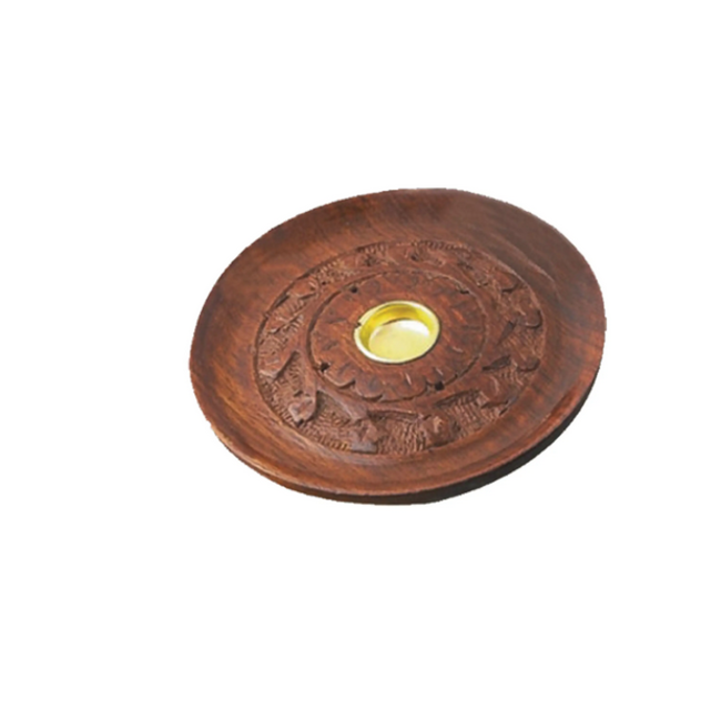 Wooden Incense and Cone Holder