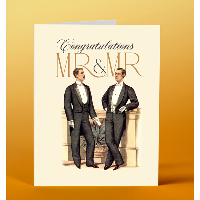 "Mr. and Mr. Wedding Card: Celebrating Love and Commitment