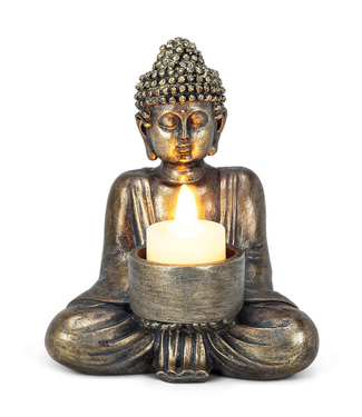 Abbott Silver Sitting Buddha Tealight Holder
