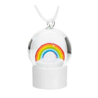 Abbott Sm Rainbow Snow Globe Ornament