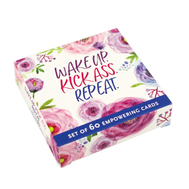 Wake Up, Kick Ass, Reapeat Motivational Cards
