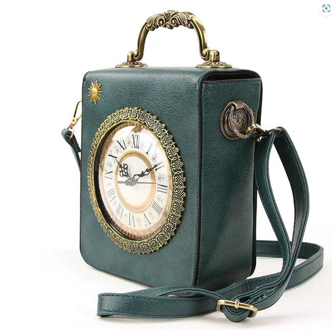 Vintage Clock Shoulder Bag