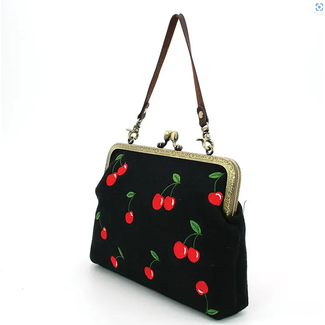 Comeco Inc. Cherry Kiss Lock Linen Bag