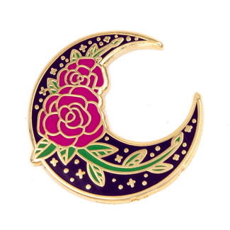 These Are Things Rose Moon Enamel Pin