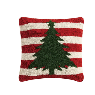 Peking Handicraft Christmas Tree with Stripes Hook Pillow