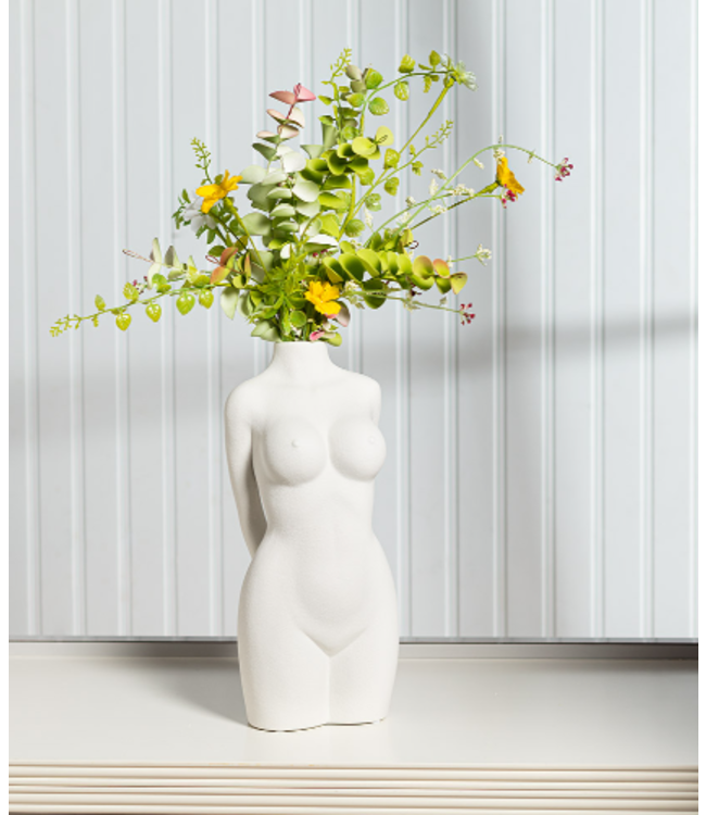 Full Body Vase White 10"