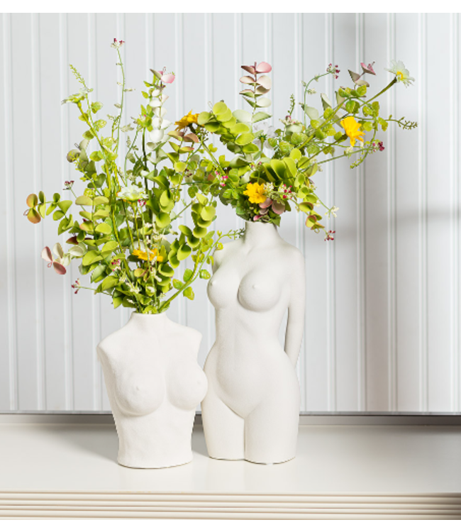 Full Body Vase White 10"