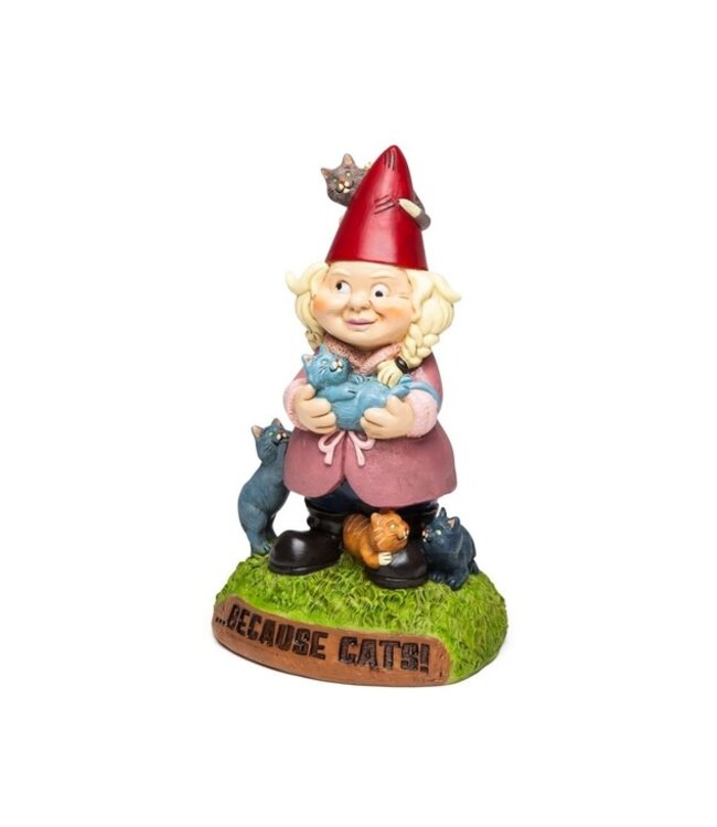 Crazy Cat Lady Gnome: Pawsitively Adorable!