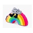 "I'm So Over It" Novelty Plush Rainbow