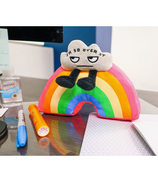 "I'm So Over It" Novelty Plush Rainbow