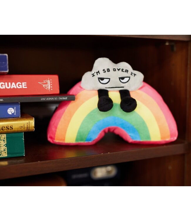 "I'm So Over It" Novelty Plush Rainbow