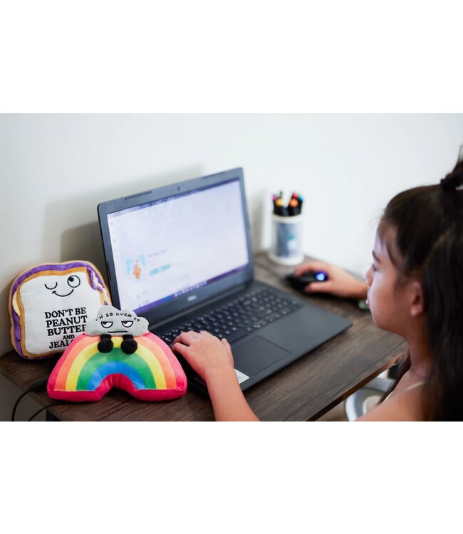 "I'm So Over It" Novelty Plush Rainbow