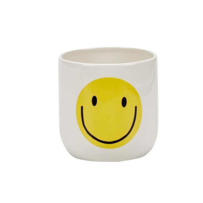 Smile & Grow: Happy Face Ceramic Planter