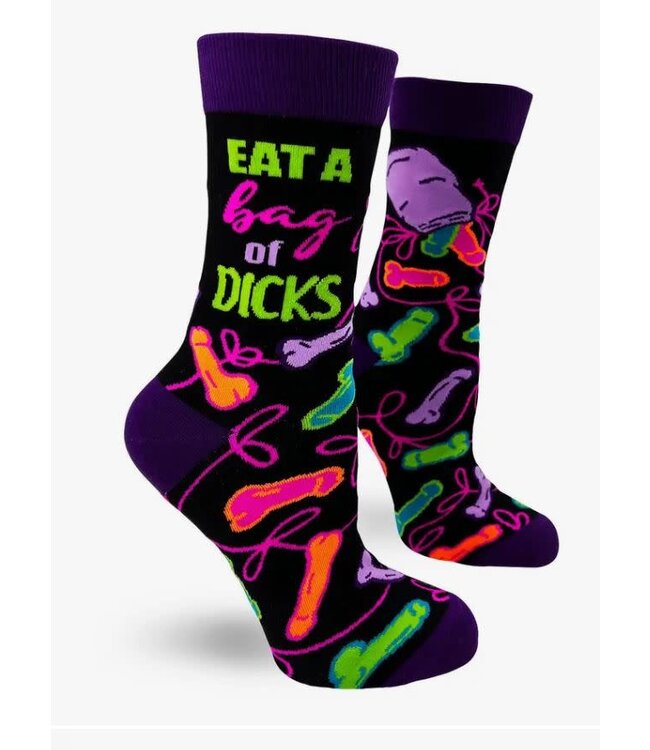 Eat A Bag of Dicks Sassy Women's Novelty Crew Socks