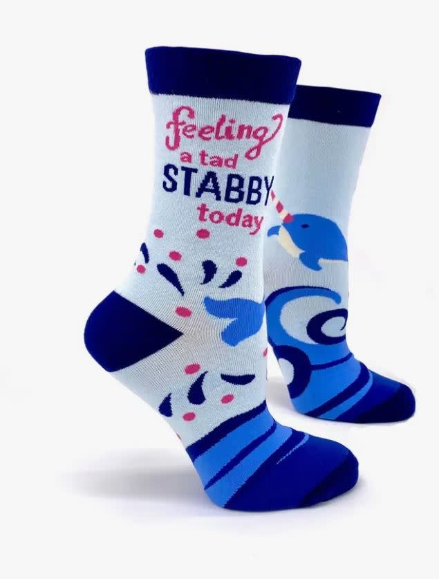 Stabby Narwhal Women's Crew Socks