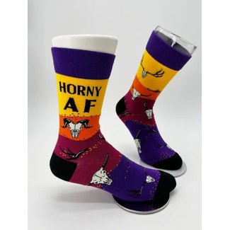 Fabdaz Horny AF Men's Novelty Crew Socks