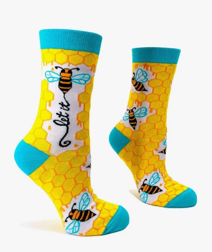 Let it Bee Ladies Novelty Crew Socks