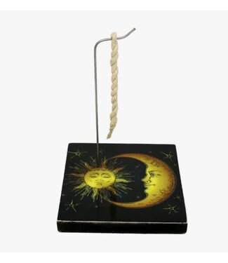 Designs by Deekay Inc. Sun and Moon Square Rope Incense Holder Burner Plate