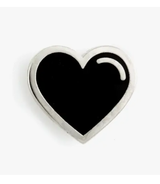 These Are Things Black Heart Enamel Pin  .75" wide
