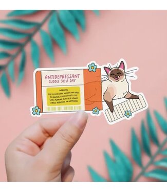 Enchanting Sunshine Cat Anti-Depressant Sticker