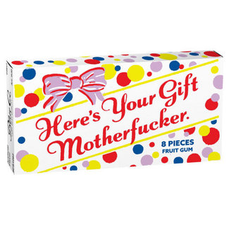 Blue Q Here's Your Gift Motherfucker Novelty Gum