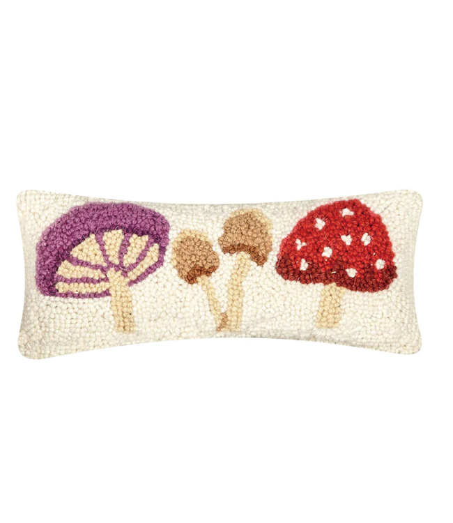 Mushrooms Hook Pillow 12x5