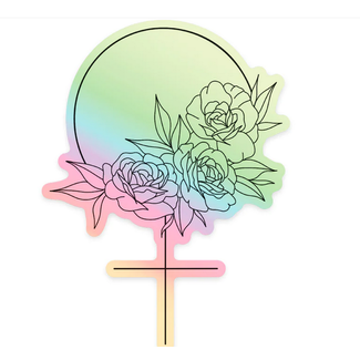 Sammy Gorin LLC Holographic Floral Sticker