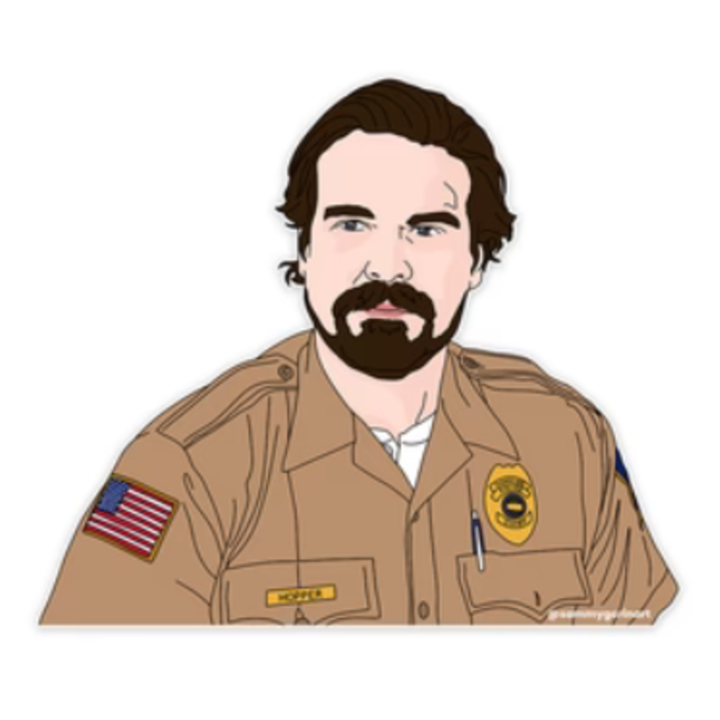 Jim Hopper Stranger Things Sticker