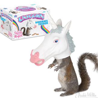 Archie McPhee Squirrel Feeder- Unicorn Head