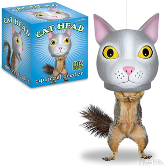 Archie McPhee Squirrel Feeder- Cat Head