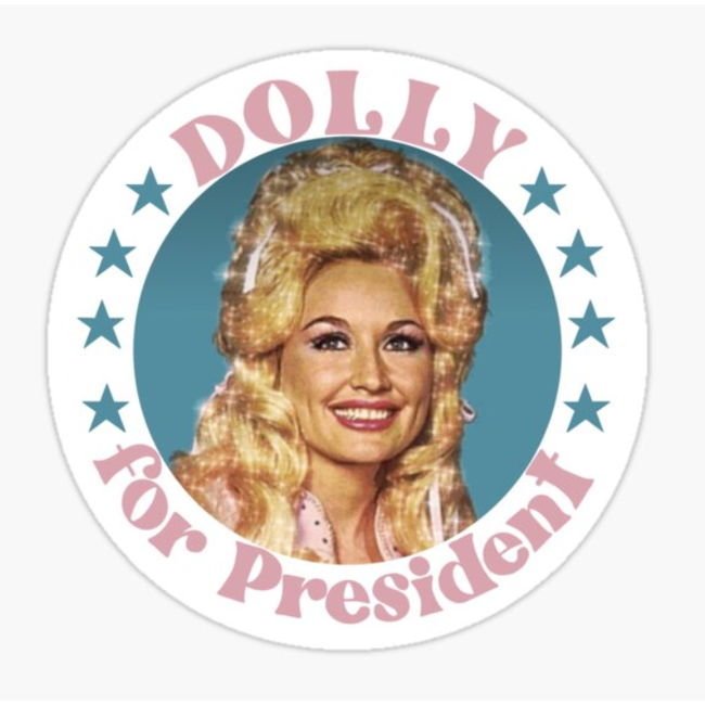 Dolly for President Sticker