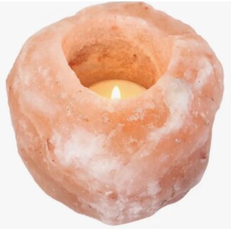 Something Different Pink Himalayan Salt Candle Holder