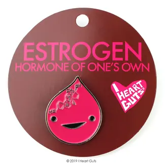 I Heart Guts Estrogen Enamel Pin