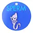 I Heart Guts Sperm Sparkly Enamel Pin