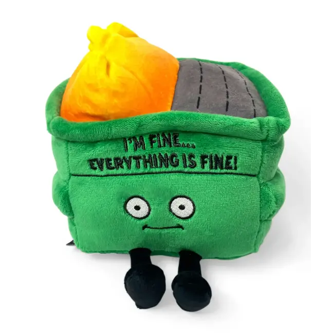 Dumpster Fire Plush - "I'm Fine - Everything is Fine"