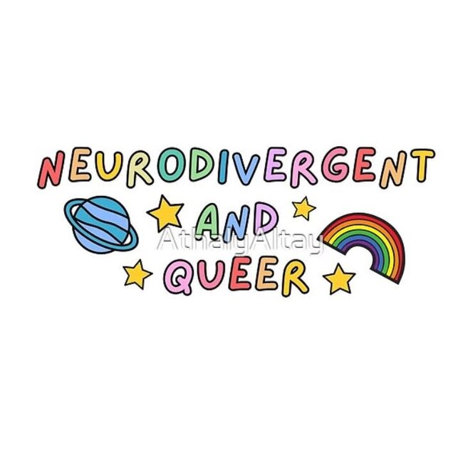 Neurodivergent and Queer Rainbow Vinyl Sticker