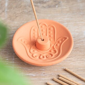 Something Different Hamsa Terracotta Incense Plate