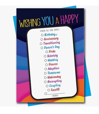 Kweer Cards/Peachy Kings Queer Checkbox Greeting Card