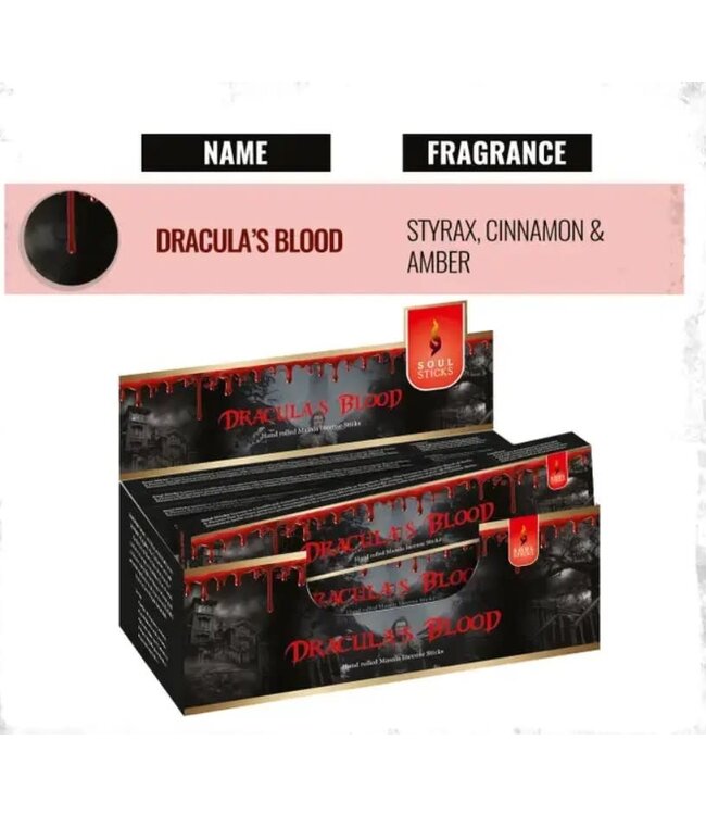 Soul Sticks Dracula's Blood 12 Pack Natural Incense Sticks