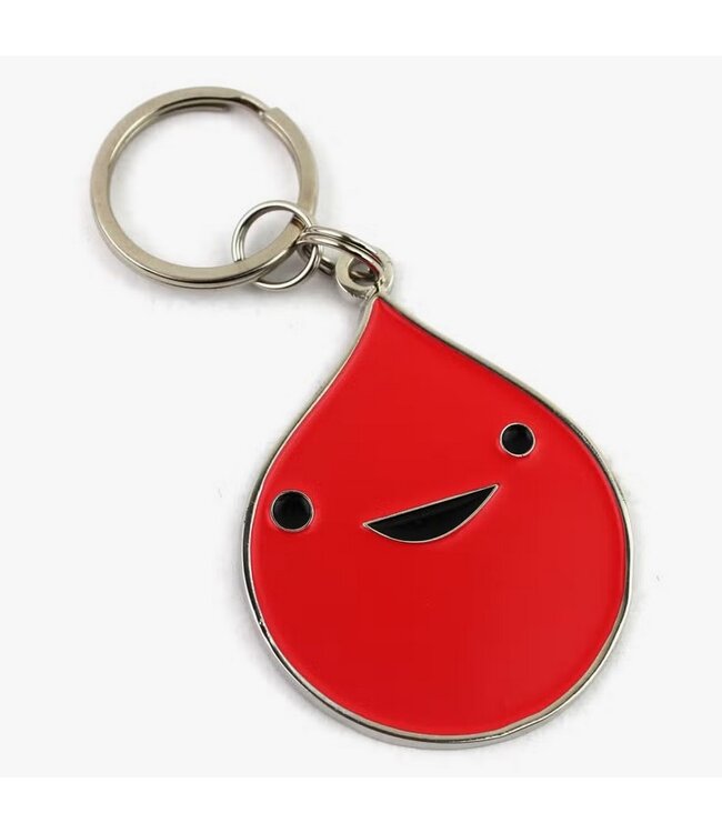 I Heart Guts Blood Drop Enamel Keychain