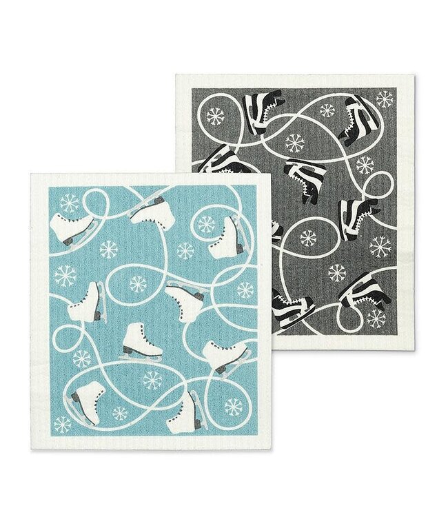 Ice Skates Dishcloths