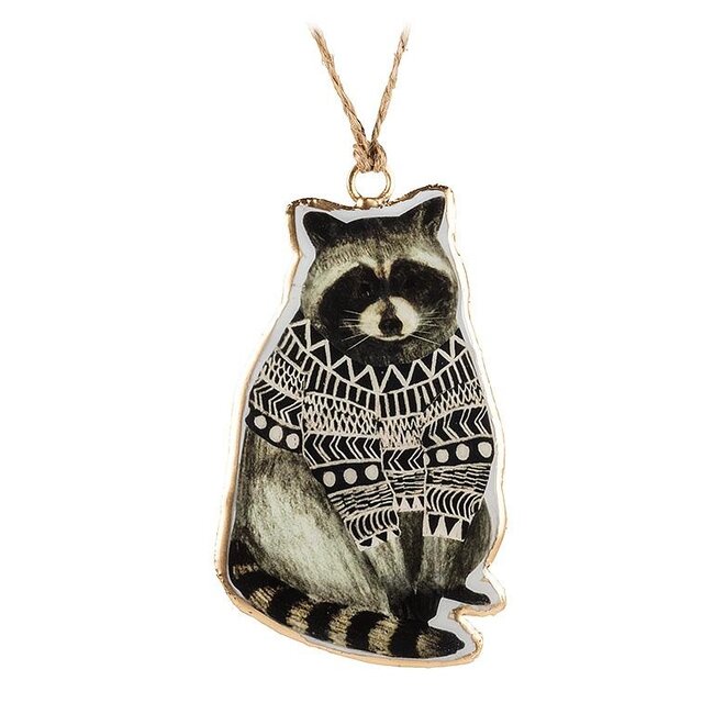 Racoon in Sweater Ornamanet