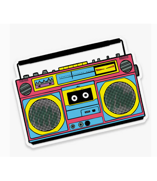 Bite Your Granny 1980s Boombox Retro Vinyl Sticker